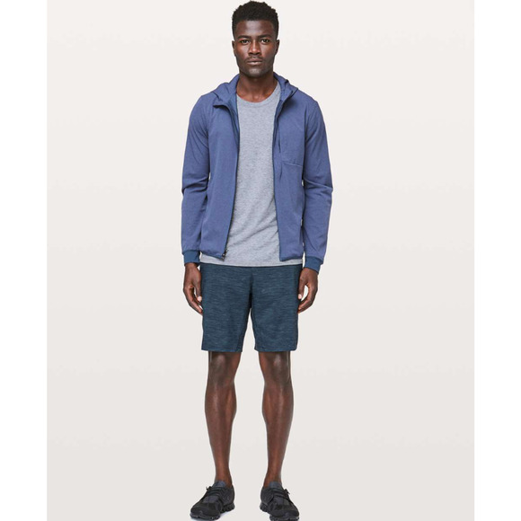 (L)‎ $68 Lululemon Pace Breaker Short 9" Heather Allover Iron Blue True Navy - Picture 2 of 8